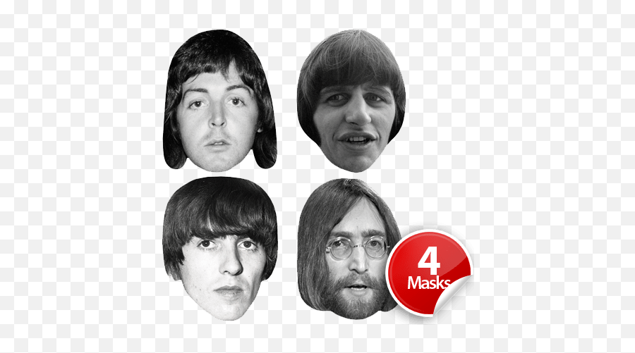 The Beatles Mask Pack - Celebrity Cutouts Beatles Masks Png,The Beatles Png