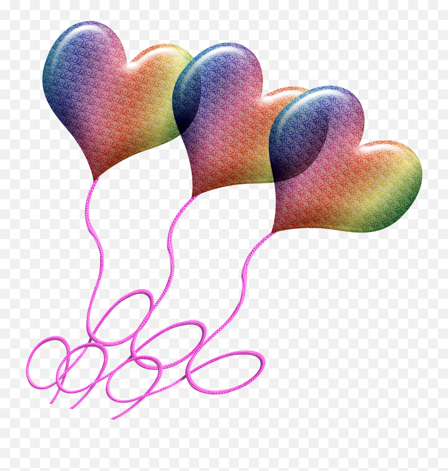 Balloons Rainbow Heart Balloon Dog - Free Image On Pixabay Girly Png,Rainbow Heart Png