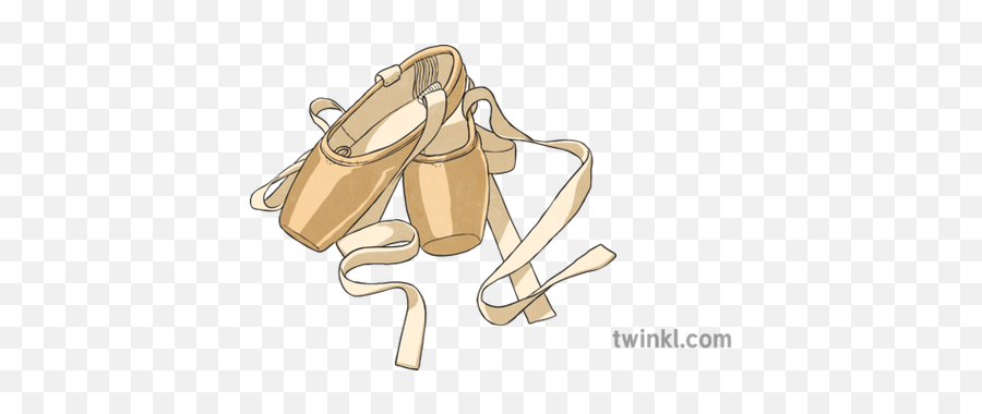 Ballet Point Shoes 1 Illustration - Twinkl Shoe Style Png,Ballet Shoes Png