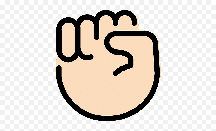 Raised Fist Emoji Clipart - Poing Levé De Couleur Smylei Png,Raised Fist Png