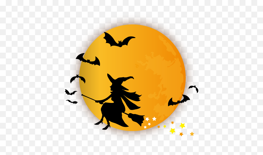 Free Transparent Halloween Png Download - Halloween Luna Con Bruja,Halloween Moon Png