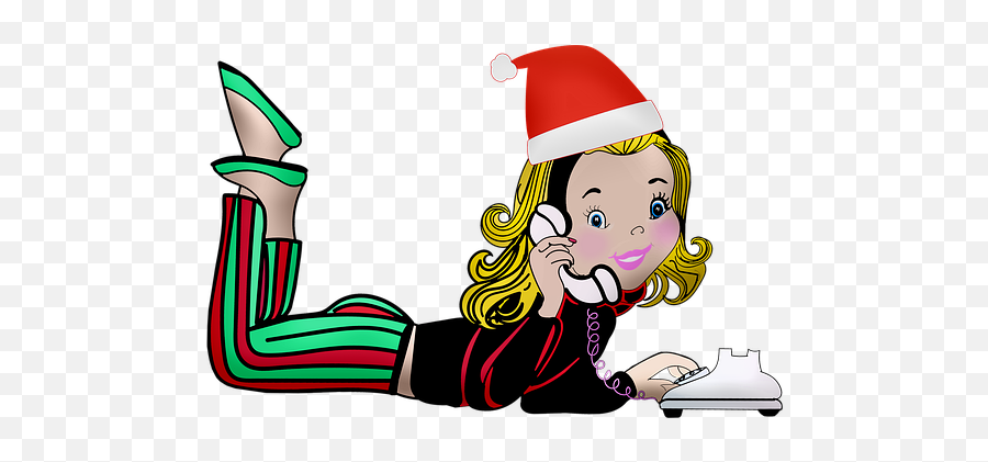30 Free Santa Girl U0026 Christmas Illustrations - Pixabay Fictional Character Png,Cartoon Santa Hat Transparent