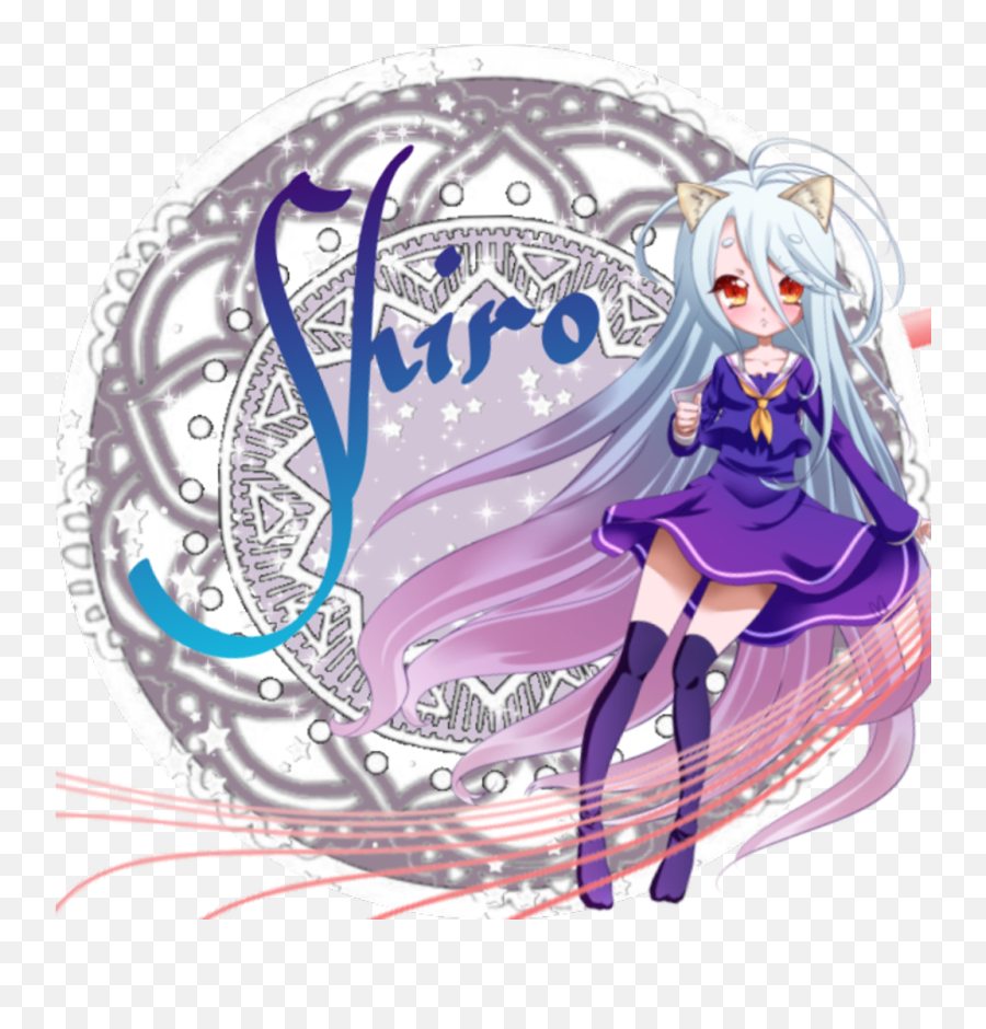 Download Anime Shiro From No Game Life Png Image With - Hime Cut,No Game No  Life Logo - free transparent png images 