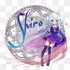 Download Anime Shiro From No Game Life Png Image With - Hime Cut,No Game No Life Logo