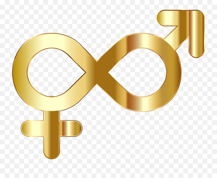 Big Image - Male Female Symbols Gold Clipart Full Size Símbolo Do Sexo Masculino Png,Female Sign Png