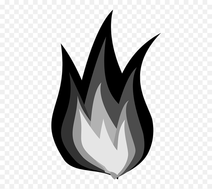 Download Free Png Fire Flames Burn Vector Graphic - Heat Clipart Black And White,Fire Vector Png