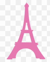 Paris Clipart Poodle - Eiffel Tower Png Pink