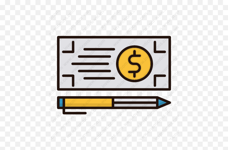 Download Bank Check Payment Vector Icon - Horizontal Png,Check Payment Icon