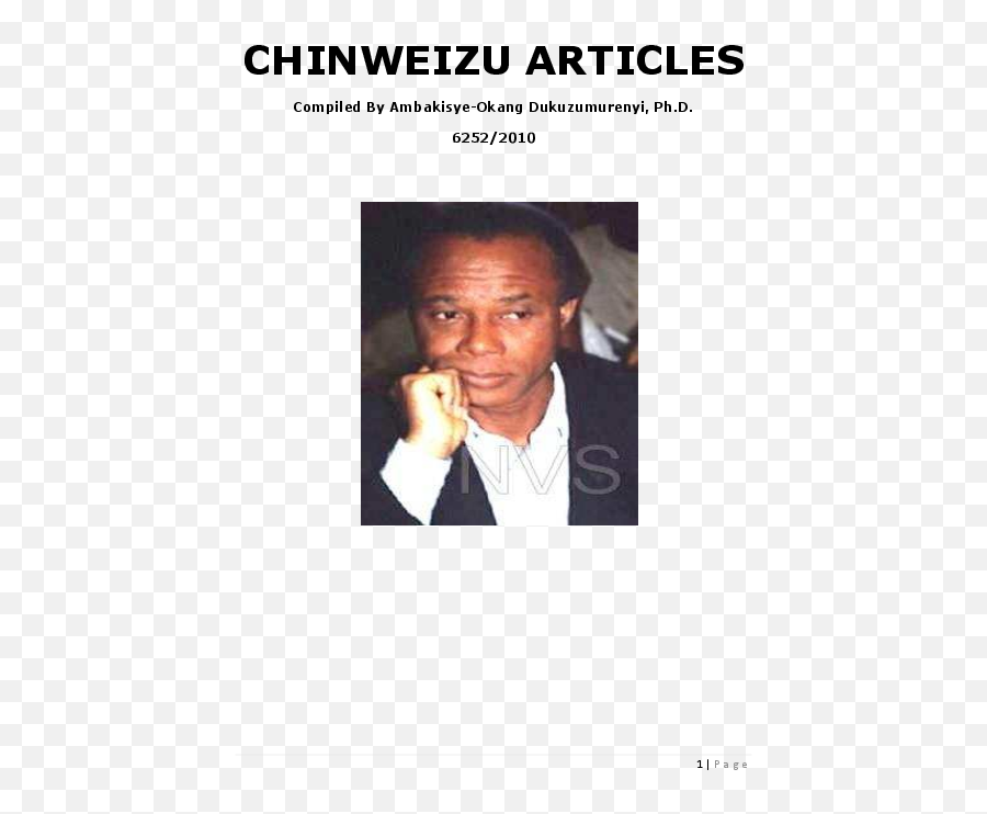 Pdf Collection Of Articles By Professor Chinweizu - Suit Separate Png,Icon 1000 Vigilante Dropout