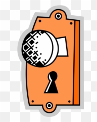 Door Knob Handle With Keyhole - Vector Image Dot png