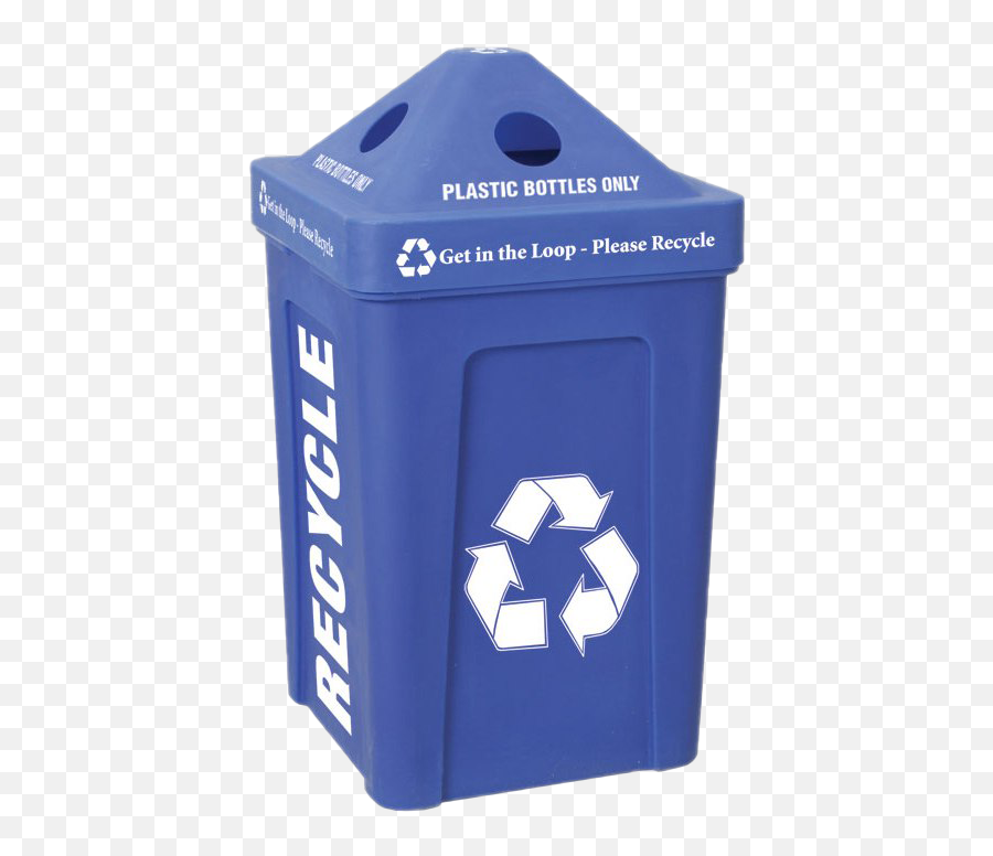 Blue Recycle Bin Free Png Play - Recycling Bin And Normal Bin,Recycling Bin Web Icon