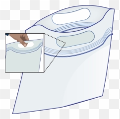 9 X 12 Mil Clear Reclosable Bags With Die - Cut Handle png