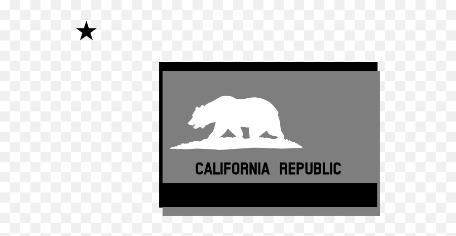 White California Bear Clip Art - Vector Black And White California State Bear Png,California Bear Png