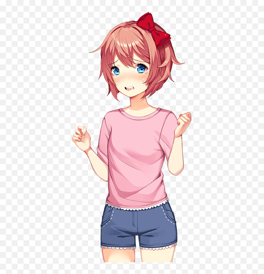 Scrolldrop Ddlc - Sayori Pink Shirt Png,Ddlc Monika Icon