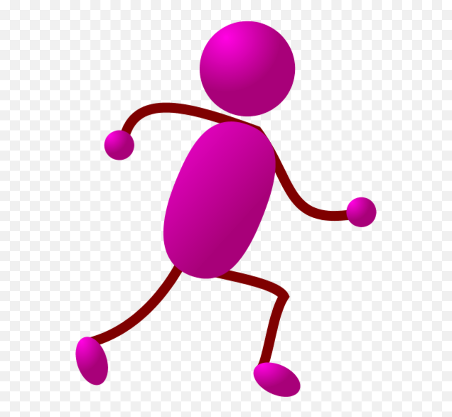 Running Man Icon - Clip Art Library Stick Figure Color Transparent Png,Pink Guy Icon