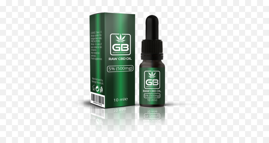 Cbd Oil Drops 5 500mg 10ml Natural Refined - George Botanicals Raw Cbd Oil Png,Oil Drop Png