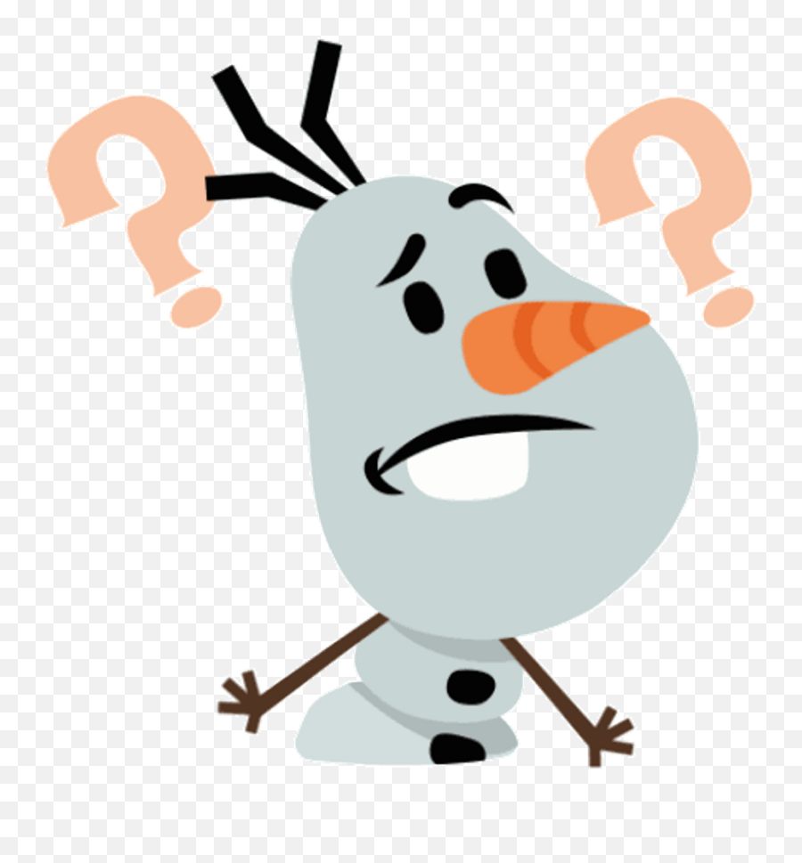 Confused Olaf Snowmanfreetoedit Clipart - Question Mark Transparent Gif Png,Olaf Png