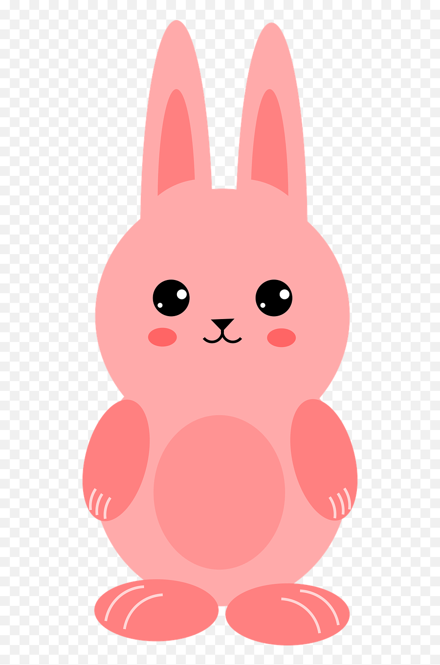 Bunny Pink Rabbit - Free Vector Graphic On Pixabay Gambar Kelinci Warna Pink Png,Rabbit Transparent Background