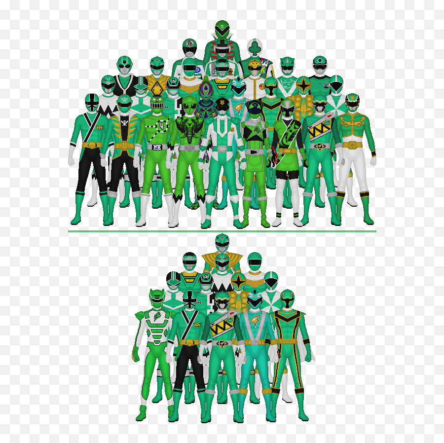 All Super Sentai And Power Rangers Greens By Taiko554 - Deviantart Taiko554 Super Sentai Png,Power Ranger Png