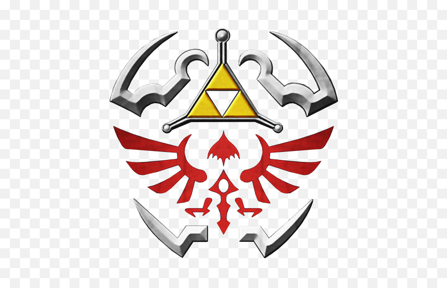 Skyward Sword Metal Triforce Black - Transparent Zelda Logo Png,Triforce Png