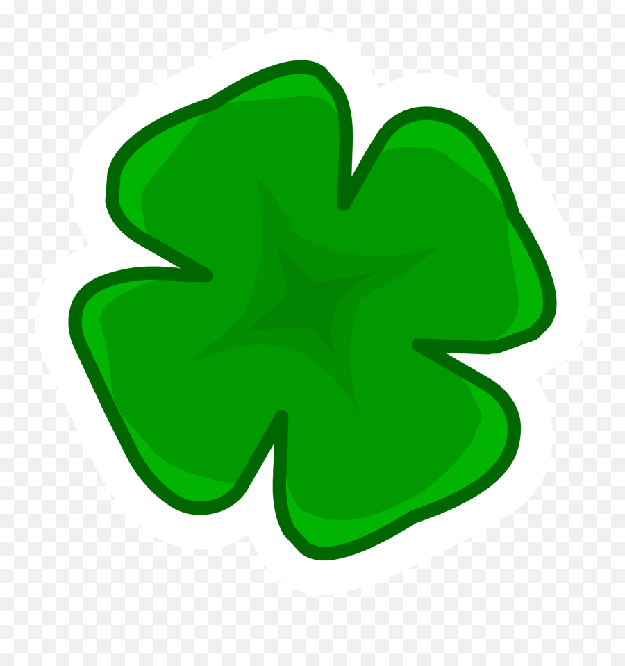 Download Shamrock Pin - Png Fourleaf Clover Png Image Club Penguin Pins Png,Four Leaf Clover Transparent Background