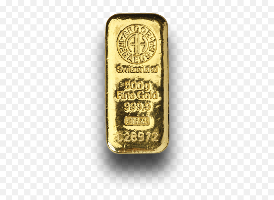 500 G Gold Bar 9999 Fine Ah - Argor Heraeus Gold Bar 500 Png,Gold Bars Png