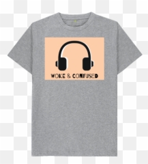 Headphones U0026 Logo Wokeandconfused Clothing - png