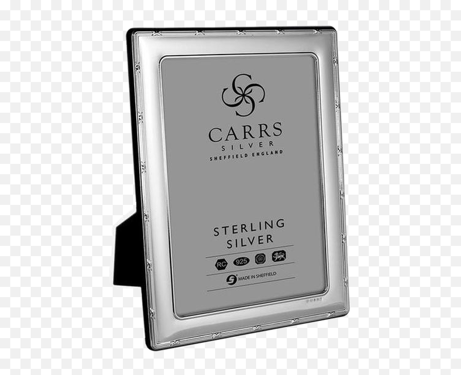 Carrs - Reed U0026 Ribbon Sterling Silver Photo Frame With Grey Velvet 10 X 8 Town House Carrs Silver Fr264 C Ss Png,Silver Ribbon Png