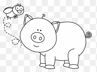 Download Free Png Pig Clipart Black And White My Cute - Graphics