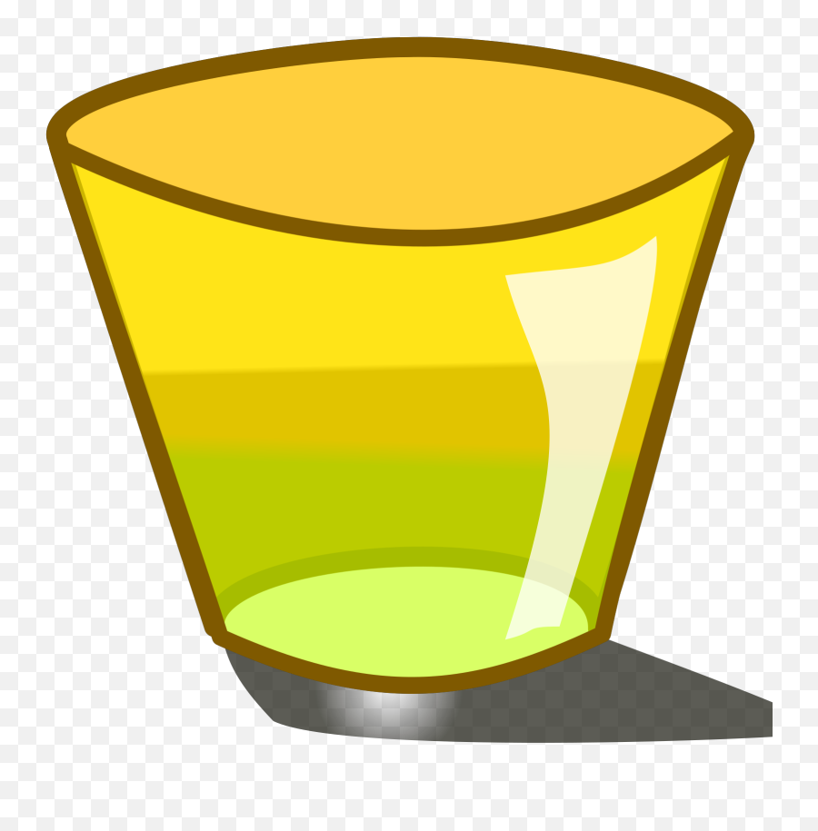 Empty Yellow Trash Can Svg Vector - Clip Art Png,Trashcan Png