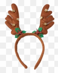 Christmas Reindeer Headband Clipart - Reindeer Antlers Headband Png,Headband Png