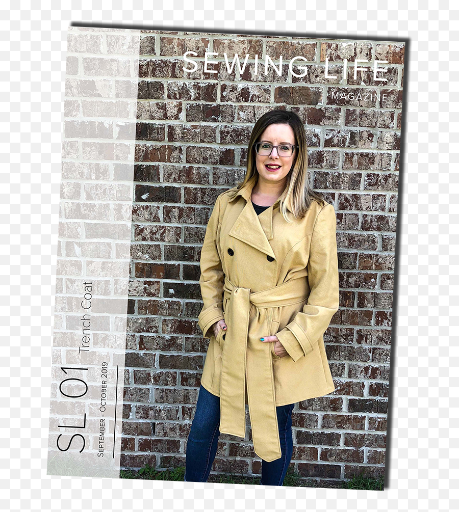 About Sewing Life 1 - Trench Coat Sewing Life Magazine Overcoat Png,Trench Coat Png