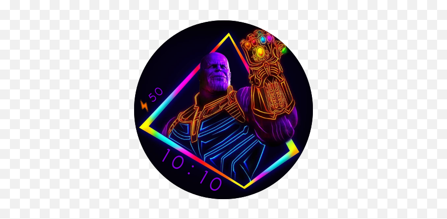 Neon Thanos Preview - Avengers Infinity War Neon Png,Thanos Face Png