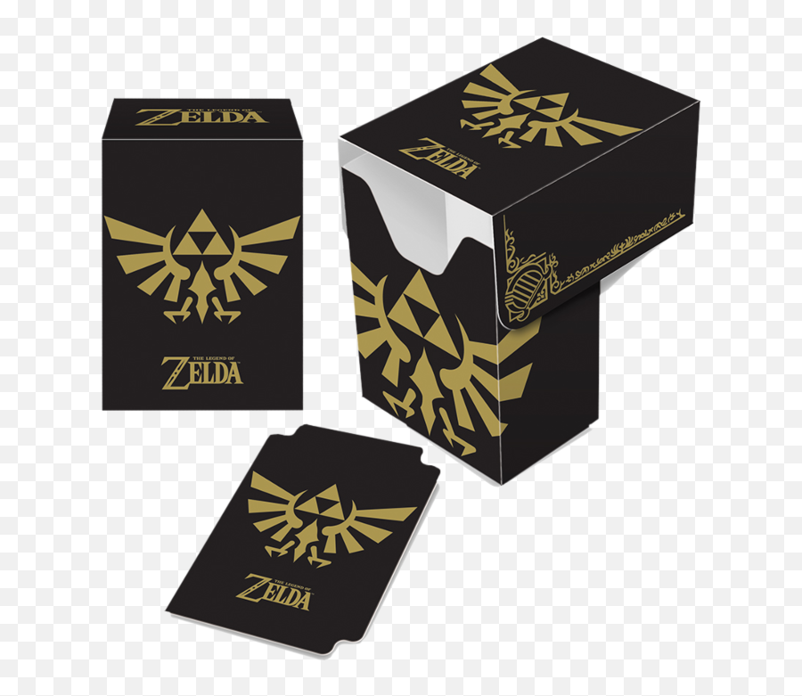 The Legend Of Zelda - Ultra Pro Black And Gold Full View Deck Box Deck Box Zelda Png,Legend Of Zelda Logo