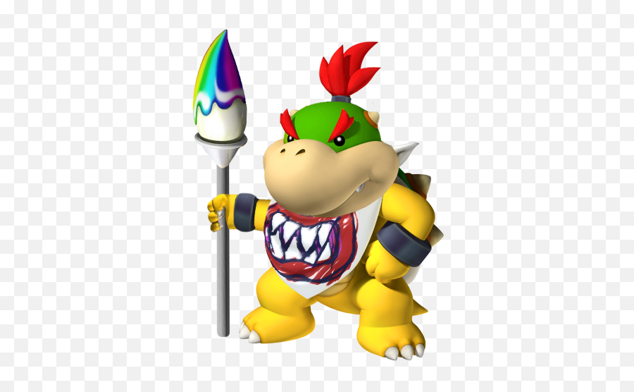 Download Hd Bowser Koopa Jr With Paint Brush In 3d - Bowser Jr Png,Bowsette Png