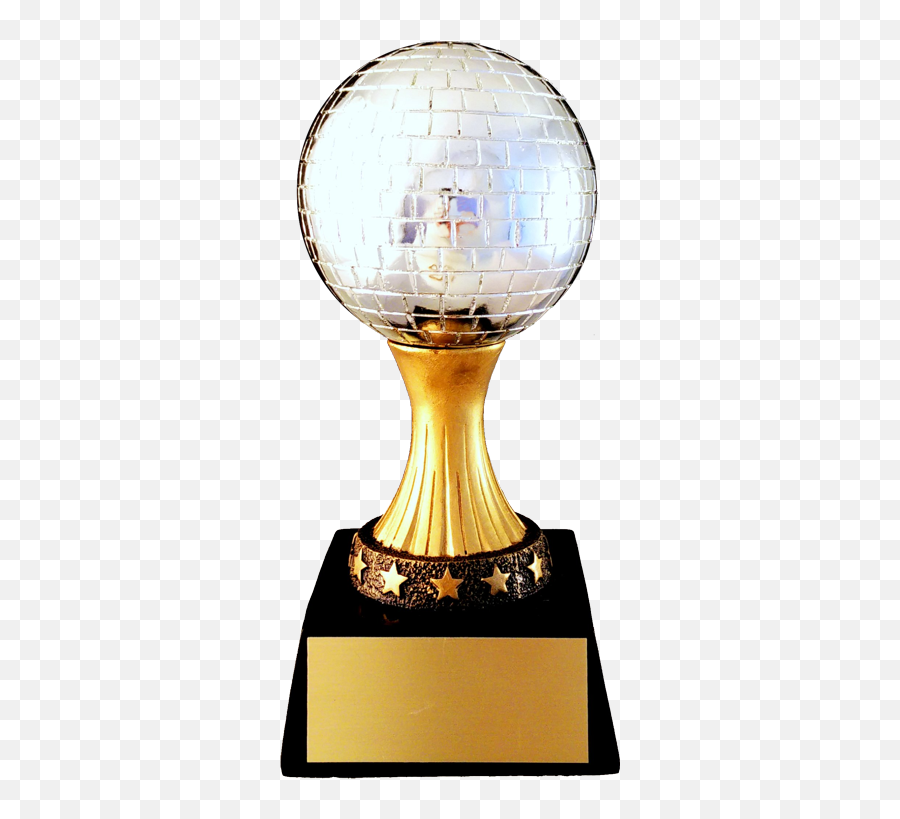 Mirror Ball Resin Trophy - Gold Mirror Ball Trophy Png,Gold Disco Ball Png