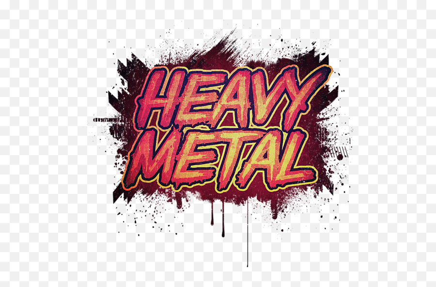Heavy Metal Red Splatter Typo Design T - Dot Png,Heavy Metal Logo