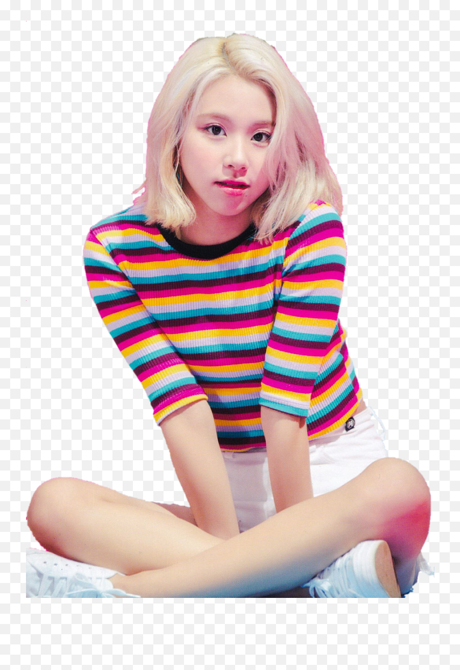 Chaeyoung Twice Sticker By - Sitting Png,Twice Transparent