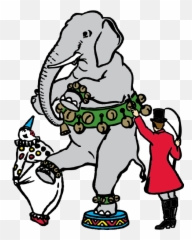 Circus Elephant Clip Art - Vector Clip Art Circus Png,Circus Elephant Png