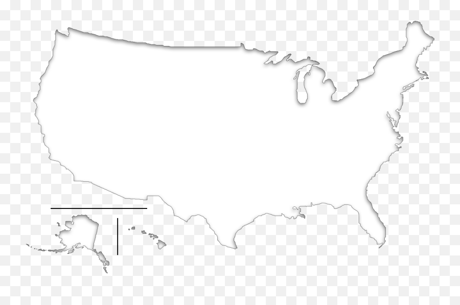 Download Hd Blind Map Of Usa Svg Black And White Library - Map Of The United States Png,Map Icon Png