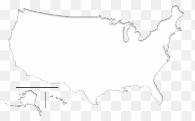 Download Hd Blind Map Of Usa Svg Black And White Library - The United States png