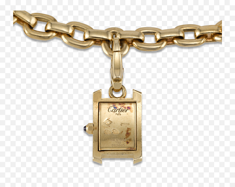 Cartier 18k Gold Charm Bracelet Ms Rau - Solid Png,Religious Icon Bracelet