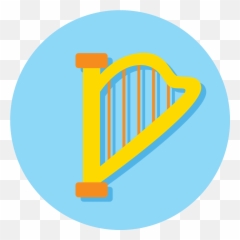Music Instrument Icon Harp 1206636 Png - Vertical