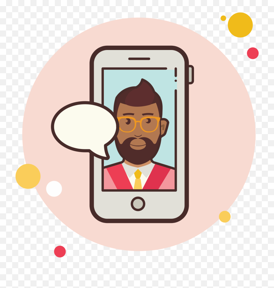 Download Hd Business Man With Beard Messaging Icon - Message Portable Network Graphics Png,Beard Icon Png