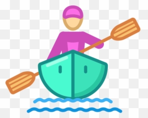 Kayaking Sport Games Fun Activity Emoji Icons - Household Cleaning Supply png
