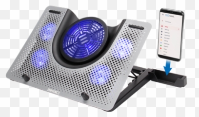 Enhance Cryogen 3 Gaming Laptop Cooling Pad - 5 LED Fans Metal png