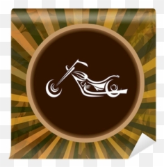 Wall Mural Vector Silhouette Of Classic Motorcycle - Motorcycle png