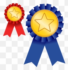 Free Two Award Ribbons Clip Art - Full Size PNG Gold And Green Clipart