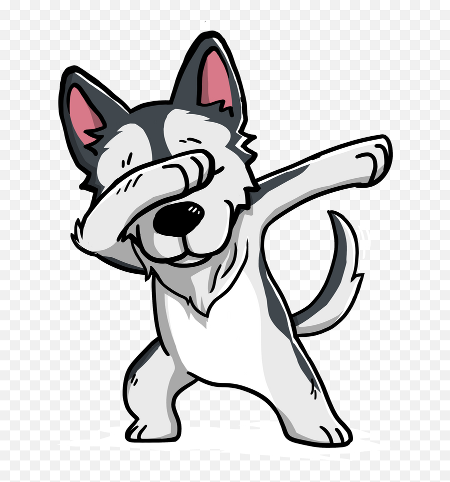 Funny Siberian Husky Dabbing Art Print By Barktrends - X Beagle Dabbing Png,Husky Icon Transparent