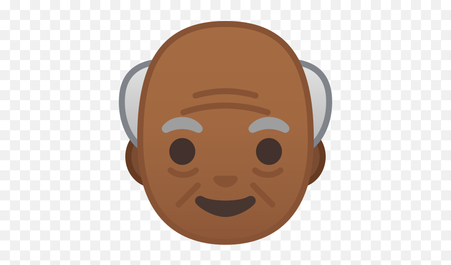 Old Man Medium - Dark Skin Tone Emoji Black Old Man Emoji Png,Elderly Person Icon